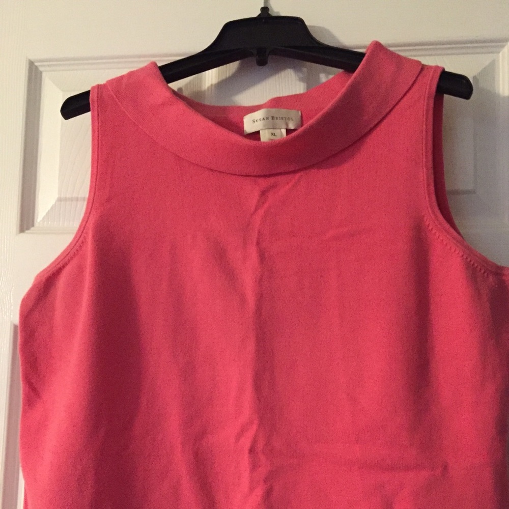 Coral sleeveless sweater